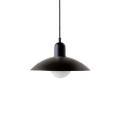Závesné svietidlo minimalistické čierne tanierové tienidlo priemer 32 cm výška 22 cm kábel 120 cm kov objímka E27 do kuchyne a obývacej izby 3