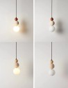 Závesné svietidlo moderné guľové tienidlo drevo kameň sklo výška 23 cm priemer 11 cm kábel 170 cm LED G9 do spálne nad jedálenský stôl 6