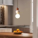 Závesné svietidlo moderné guľové tienidlo drevo kameň sklo výška 23 cm priemer 11 cm kábel 170 cm LED G9 do spálne nad jedálenský stôl 10