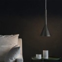 Závesné svietidlo moderné kuželové tienidlo studené svetlo výška 36 cm priemer 15 cm kábel 150 cm kov LED žiarovka E27 9