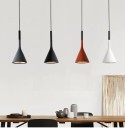 Závesné svietidlo moderné kuželové tienidlo teplé svetlo výška 36 cm priemer 15 cm kábel 150 cm kov LED žiarovka E27 2