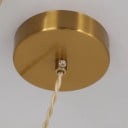 Závesné svietidlo s bielym keramickým tienidlom a paticou E27 v japonskom štýle s otočným vypínačom, priemer 24 cm, do spálne alebo pracovne 6