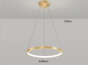 Závesný LED kruhový luster moderný priemer 40 cm príkon 26 W tri teploty svetla max výška 120 cm kov pokrytie 8-12 m² nad jedálenský stôl 5