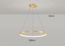 Závesný LED kruhový luster moderný priemer 60 cm príkon 38W tri teploty svetla max výška 120 cm kov pokrytie 10-15 m² nad jedálenský stôl 5