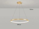 Závesný LED kruhový luster moderný priemer 80 cm príkon 52 W teplé biele svetlo max výška 120 cm kov pokrytie 12-18 m² nad jedálenský stôl 4