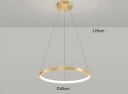 Závěsný LED kruhový lustr moderní průměr 40 cm příkon 26 W tři teploty světla max výška 120 cm kov pokrytí 8-12 m² nad jídelní stůl 5