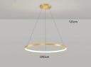 Závěsný LED kruhový lustr moderní průměr 80 cm příkon 52 W tři teploty světla max výška 120 cm kov pokrytí 12-18 m² nad jídelní stůl 4