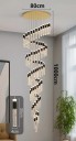 Závesný LED luster s 80 bublinkovými sklenenými sviecami 30 x 4 cm, základňa 80 x 1000 cm dĺžka lustra, studené biele stmievateľné svetlo 2