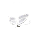 Závesný motýlí LED luster s krajkovými krídlami rozpätia 100 cm, kov a krajka, vstavaná LED svadobná dekorácia do hotelovej haly a sálu 2