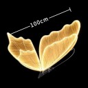 Závesný motýlí LED luster s krajkovými krídlami rozpätia 100 cm, kov a krajka, vstavaná LED svadobná dekorácia do hotelovej haly a sálu 5