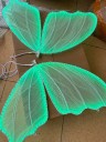 Závěsný motýlí LED luster s krajkovými krídlami rozpätím 120 cm, kov a čipka, zabudovaná LED svadobná dekorácia do hotelovej haly a sálu 6