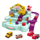 Závodná dráha 20 x 20 x 15 cm Mechanická interaktívna koľajnica pre deti Dobrodružná hra bez batérií vrátane 2 náhodných mini autíčok 1