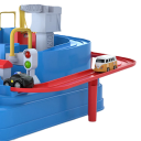 Závodní kolejnice 22 x 22 x 16 cm Interaktivní mechanická dráha na autíčka pro děti Dobrodružná hračka včetně 4 náhodných mini autíček 3