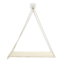 Zawieszona półka ścienna 35 x 14 x 2 cm Drewniana półka z bawełnianym sznurkiem Dekoracyjna półka do salonu sypialni 3