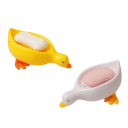 Zeepstandaard 18×9 cm Leuke eendvormige zeephouder Zelf-afvoerend badkamerblad Creatieve houder voor bad en wastafel 6