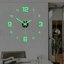 Zelfklevende wandklok 3D acryl Modern design Lichtgevende en kleurvarianten Frameloos Stille werking Geschikt voor woonkamer en kantoor 1