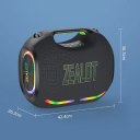 Zenevő Bluetooth hangszóró Zealot ZE21 Vízálló TWS mélynyomó RGB háttérvilágítással 250 W teljesítmény 48000 mAh 26,2 x 42,4 x 36,3 cm Fekete 4
