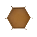 Zeskantige opvouwbare dobbelsteenbak 27 x 24,5 cm Kunstleer Opberg speelbak voor bord- en RPG-spellen 10