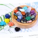 Zestaw 10 naturalnych kryształów Kwarc różowy Serce Dekoracja domu Kamienie czakr Reiki Minerały lecznicze Kolorowe kamienie szlachetne 13