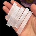 Zestaw 10 naturalnych pałeczek selenitu 50-60 mm Surowy kryształowy kamień leczniczy Reiki Czakry Medytacja Mineralna Dekoracja 2
