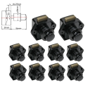 Zestaw 10 sztuk przyciskowych zamków meblowych 20 mm do drzwi 15–27 mm ze stopu cynku, zamki karawanowe do szafek 2