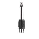 Zestaw 2 adapterów jack 6,35 mm męski na RCA cinch żeński do połączenia urządzeń audio Mono redukcja z czarnym uchwytem Wymiary 5,5 x 1 cm 4