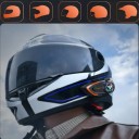 Zestaw 2 interkomów Bluetooth ze stałym mikrofonem, zasięg do 1000 m, wodoodporny, redukcja szumów, do kasków z odchylanym daszkiem, komunikacja dla 2 motocyklistów 2