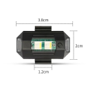 Zestaw 2 świateł stroboskopowych LED do motocykla 3,8 x 2 cm 7 kolorów, ładowanie USB-C, migające światła, dekoracja na rower lub skuter 2