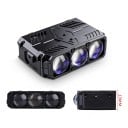 Zestaw 2 szt. lamp LED 450 W 3000 K Trzy soczewki projektora Wymiary 11,4 x 7,4 x 3,3 cm Żółte światło Na zderzak samochodu 3