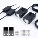 Zestaw 2 szt. LED reflektorów mgłowych CAROLYN 180 W 100 000 lm 6000 K Żółte i białe światło Wymiary 4 x 6,9 cm Na zderzak samochodowy 4