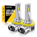 Zestaw 2 sztuk LED żarówek samochodowych AUXITO A1 9005 HB3 12 000 lm 50 W Kompaktowa metalowa obudowa 6500 K Białe światło Do reflektorów samochodowych 1