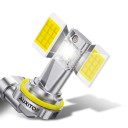 Zestaw 2 sztuk LED żarówek samochodowych AUXITO A1 9005 HB3 12 000 lm 50 W Kompaktowa metalowa obudowa 6500 K Białe światło Do reflektorów samochodowych 3