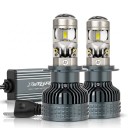 Zestaw 2 sztuk LED żarówek samochodowych H7-1 80 000 lm 300 W Mini soczewka projektora Zewnętrzny driver 6000 K Białe światło Do reflektorów samochodowych 1