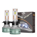 Zestaw 2 sztuk żarówek LED DUAL VISION H9 60 000 lm 180 W 12 V Białe światło Chipy na płaskiej płytce Żebrowany radiator Do reflektorów samochodowych 1