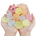Zestaw 24 sztuk antystresowych świecących squishy z pudełkiem miękkie figury do ściskania wielokolorowe do relaksu i zabawy 4