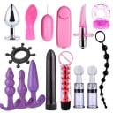 Zestaw 26 erotycznych narzędzi BDSM do intensywnych zabaw bondage z zestawem kajdanek, batów, wibratorów, zacisków i innych elementów 19