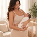 Zestaw 3 sztuk damskich biustonoszy do karmienia bez fiszbin z zapięciami na ramiączkach i strukturalnym dzianiną z żebrowanym pasem i zapięciem 3