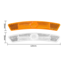 Zestaw 4 pasków odblaskowych na szprychy rowerowe 125x20 mm Odblaski na szprychy rowerowe Akcesoria do rowerów stałych Widoczność 8