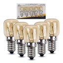 Zestaw 5 sztuk żarówek LED E14 Mała cylindryczna bańka z zaokrąglonym końcem 25 W 2,5 x 5,5 cm Metalowy gwint do lamp i opraw 4