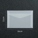 Zestaw 50 sztuk przezroczystych kopert 16 x 11 cm z półprzezroczystego papieru z samoprzylepnym klapkiem do kartek i zaproszeń 2