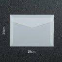 Zestaw 50 sztuk przezroczystych kopert 19 x 14 cm półprzezroczysty papier samoprzylepna klapa koperty na życzenia zaproszenia 2