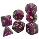 Zestaw 7 sztuk wielościennych kostek RPG w stylu Galaktyki Wielobarwna fantastyczna zestaw do gier planszowych Dungeons 15