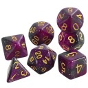 Zestaw 7 sztuk wielościennych kostek RPG w stylu Galaktyki Wielobarwna fantastyczna zestaw do gier planszowych Dungeons & Dragons 15