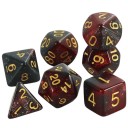 Zestaw 7 sztuk wielościennych kostek RPG w stylu Galaktyki Wielobarwna fantastyczna zestaw do gier planszowych Dungeons & Dragons 3