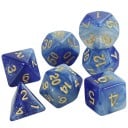 Zestaw 7 sztuk wielościennych kostek RPG w stylu Galaktyki Wielobarwna fantastyczna zestaw do gier planszowych Dungeons 12