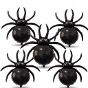 Zestaw balonów do nadmuchiwania w kształcie pająka 5 szt. Halloweenska dekoracja 78 x 82 cm Duże balony foliowe Czarne Dekoracja na Halloween, imprezy 1
