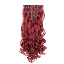 Zestaw clip in włosów falowanych 55 cm syntetycznych włosów odpornych na wysoką temperaturę do przedłużania i zagęszczania włosów 7 sztuk 130 g 31