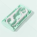 Zestaw dentystycznych uchwytów na nić dentystyczną 10 sztuk kompaktowe etui 85×42 mm plastikowe kolorowe do higieny i czyszczenia przestrzeni 5