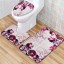 Zestaw dywaników łazienkowych z kwiatami 3 szt 1