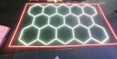 Zestaw hexagonalnych lamp LED 220V zimna biała 6500K oświetlenie plastra miodu sufitowe warsztat garaż fryzjerstwo studio fitness 5